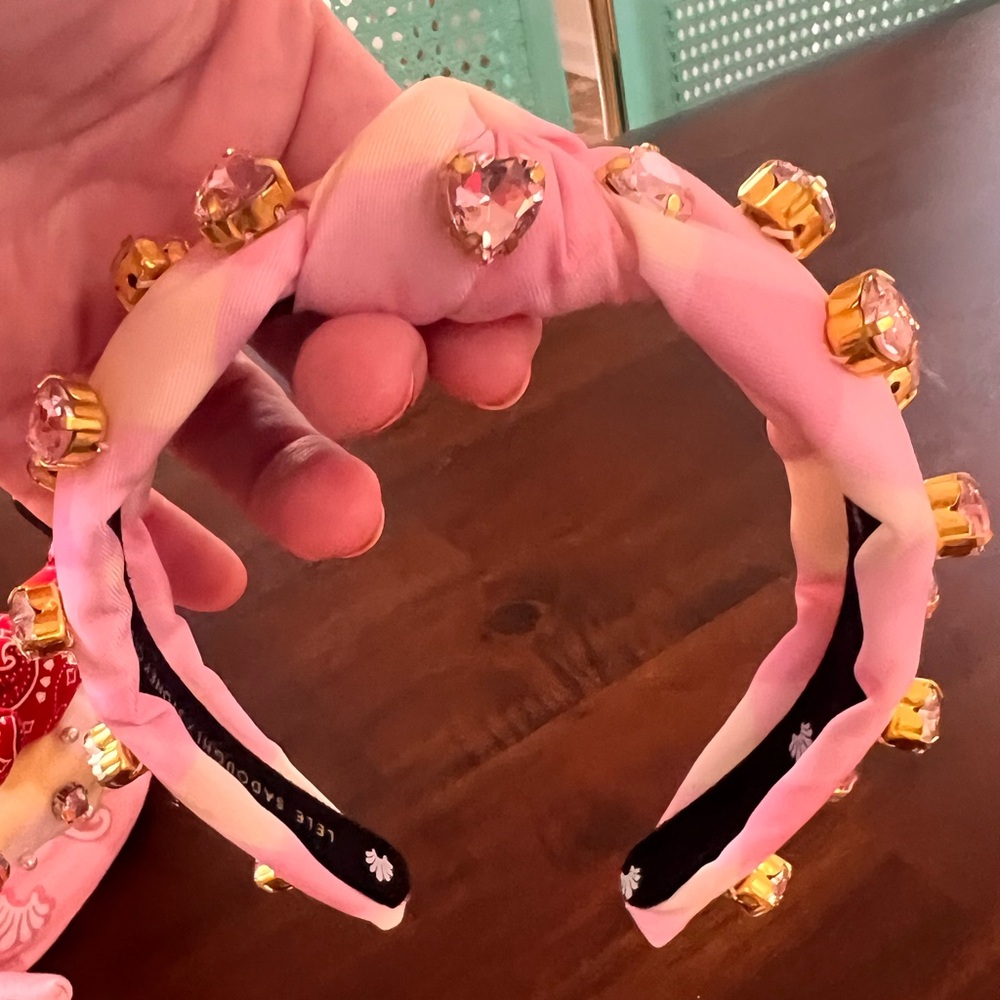 Lele Sadoughi and Stoney Clover watermelon heart embellished headband